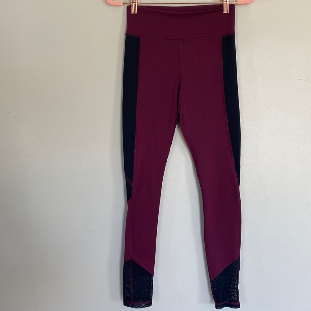 Express Exp Core Performance Leggings - Burgundy … - image 1